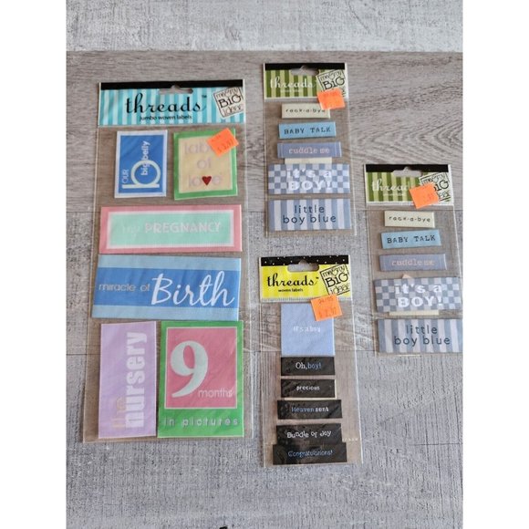 Mambi Threads Baby Boy Scrapbook Dimensional Stickers New LOT Me & My Big #40 - Picture 1 of 6